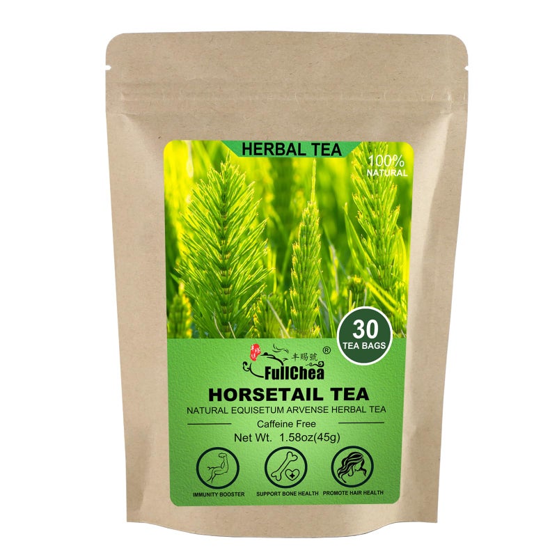 FullChea - Horsetail Tea, 1.5g X 30 Count - Premium Dried Horsetail Herb For Hair & Nail - Non-GMO - Caffeine-free - Natural Cola De Caballo Hierba - Image 1